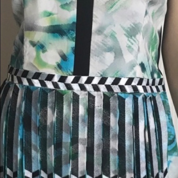 Parker High Neck Chevron Pleat Dress - Picture 6 of 6